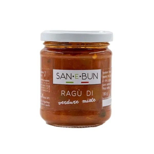 Ragù warzywne w szklanym słoiku