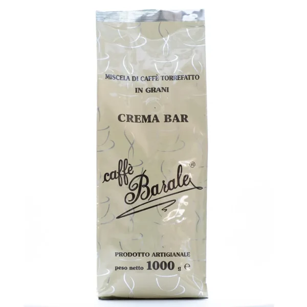 Kawa ziarnista Caffè Barale Crema Bar 1kg — włoska mieszanka 25% Arabica 75% Robusta