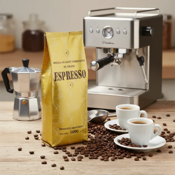 Kawa ziarnista Caffè Barale Espresso 1kg — flagowa włoska mieszanka 25% Arabica 75% Robusta