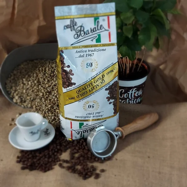 Kawa ziarnista Caffè Barale Quality Gold 1kg — drugi widok premium włoskiej kawy z Piemontu